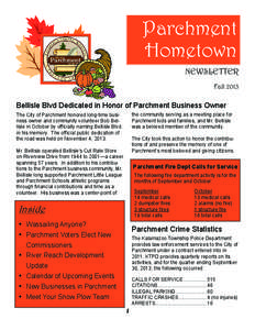 Parchment Hometown NEWSLETTER