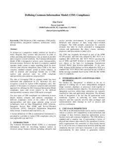 Information technology management / Computing / Open standards / Common Information Model / Computer-integrated manufacturing / Information model / IEC 61970 / IEC 61968 / CIM Profile / Technology / Electric power / Smart grid