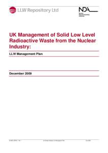 Microsoft Word - UK Nuclear Industry LLW Management Plan - Rev1.doc