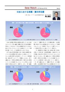 Data Watch (16 FebruaryNo.9 日本における母親・妻の存在感 （公財）年金シニアプラン総合研究機構研究主幹 一橋大学名誉教授