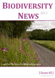 BIODIVERSITY 2014 NEWS ... for all the latest in biodiversity news