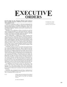 EXECUTIV E ORDERS Executive Order No. 132: Declaring a Disaster in the Counties of Essex, Franklin, Herkimer, Jefferson, Lewis and St. Lawrence and Contiguous Areas.