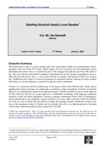 2nd Edition  Gàidhlig (Scottish Gaelic) Local Studies Vol. 06: Na Hearadh