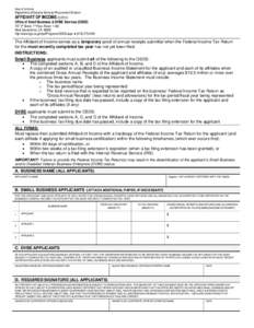 State of California  Department of General Services-Procurement Division AFFIDAVIT OF INCOME[removed]Office of Small Business & DVBE Services (OSDS)