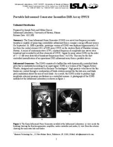 Portable Infrasound Generator Insonifies IMS Array I59US