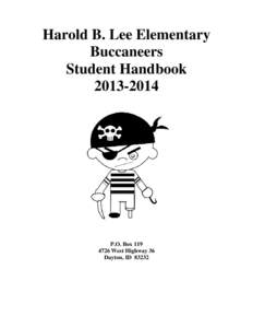 Harold B. Lee Elementary Buccaneers Student Handbook