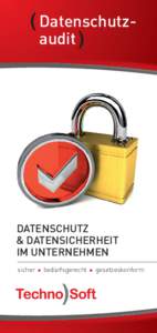 Datenschutzaudit  DATENSCHUTZ & DATENSICHERHEIT IM UNTERNEHMEN sicher
