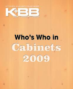 Who’s Who in Cabinets Alphabetical Listing Allmilmö USA Corporation ..........................................................3  Holiday Kitchens ......................................................................