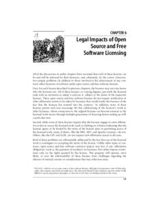 Chapter 6  CHAPTER 6 Legal Impacts of Open Source and Free