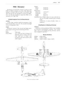 APPENDIX 1  P4M-1 Mercator The Bureau of Aeronautics issued a contract for the P4M-1 to Martin Company on 6 July[removed]Martin delivered 21 aircraft to the U.S. Navy. On 28 June 1950 VP-21 became the first squadron to rec