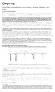 Quarterly Report to Holders of Contingent Value Obligations for the Quarter Ended March 31, 2012 May 16, 2012 To Holders of Contingent Value Obligations: Overview There are currently 98.6 million Contingent Value Obligat