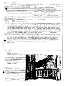 HARRISVILL1- HISTORIC AND ARCillTl- CTUKAL RESOURCES. SURVEY INDIVIDUAL INVENTORY FORM