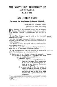 Aboriginals Ordinance[removed]No 2)