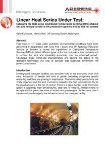 Intelligent Solutions  Linear Heat Series Under Test:
