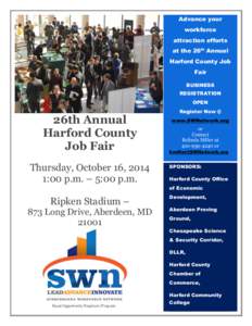 Advance your workforce attraction efforts at the 26th Annual Harford County Job Fair