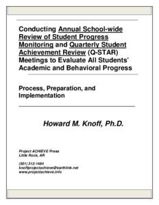 Special education / Curriculum-based measurement / Individualized Education Program / STAR / Positive behavior support / Response to intervention / Differentiated instruction / Education / Behaviorism / Educational psychology