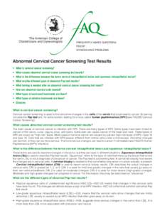 The American College of Obstetricians and Gynecologists f AQ FREQUENTLY ASKED QUESTIONS FAQ187