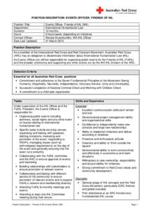 Microsoft Word - Position Description - Events Officer 2015