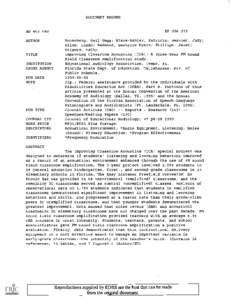 DOCUMENT RESUME  ED[removed]AUTHOR