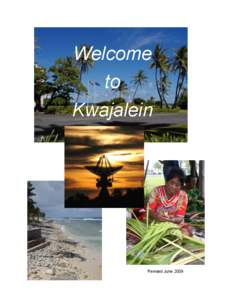 Welcome to Kwajalein Revised June 2009