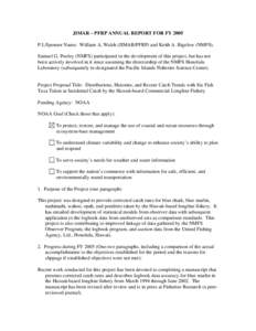 Logbook / National Oceanic and Atmospheric Administration / Bycatch / Incidental catch / National Marine Fisheries Service / Earth / Water / Fisheries science / Navigation / Fisheries observer