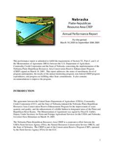 Conservation Reserve Enhancement Program / CREP / Platte River / Harlan County Reservoir / Conservation Reserve Program / Lake McConaughy / Groundwater / Irrigation / North Platte /  Nebraska / Nebraska / Geography of the United States / United States Department of Agriculture