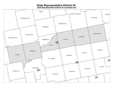 State Representative District 24  State Representative District 24 is shaded area ABBOT DOVER-FOXCROFT