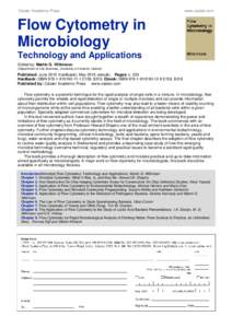 Caister Academic Press  www.caister.com Flow Cytometry in Microbiology