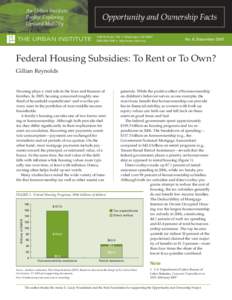 An Urban Institute Project Exploring Upward Mobility THE URBAN INSTITUTE  Opportunity and Ownership Facts