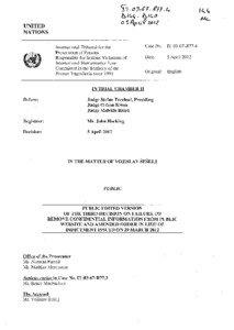 Public edited version of the third Decision on failure to remove confidential information from public website and amended order in lieu of indictment issued on 29 March 2012