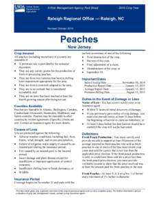 Raleigh Regional Office New Jersey Peaches fact sheet