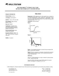MULTISCREENTM STABLE CELL LINE HUMAN RECOMBINANT CCR5 RECEPTOR Data sheet  PRODUCT INFORMATION