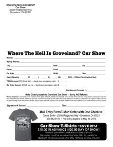 Where the Hell is Groveland? Car Show[removed]Ridgecrest Way Groveland, CA[removed]Where The Hell Is Groveland? Car Show