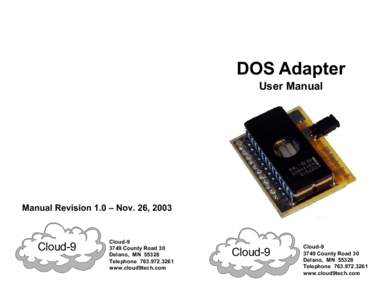 Microsoft Word - DOS Adapter User Manual ver 1_0a.doc