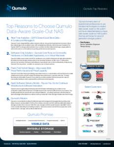 Qumulo Top Reasons  Top Reasons to Choose Qumulo Data-Aware Scale-Out NAS 1.