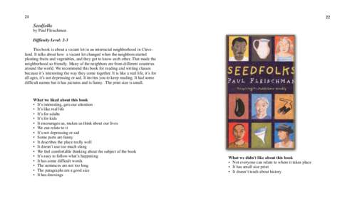 [removed]Seedfolks by Paul Fleischman