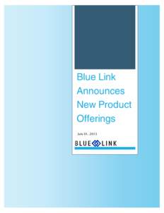 Blue Link Announces New Product Offerings July 01, 2013