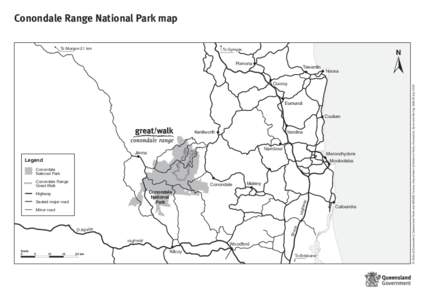 Conondale Range Great Walk locality map
