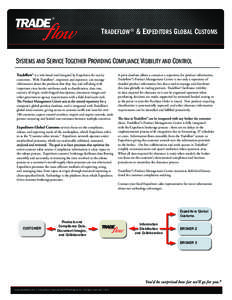 ®  Tradeflow® and Expeditors Global Customs Tradeflow® & Expeditors Global Customs