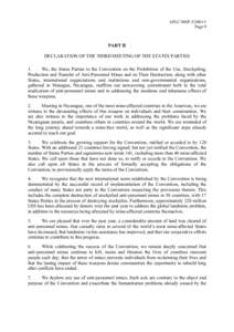 APLC/MSP[removed]Page 9 PART II DECLARATION OF THE THIRD MEETING OF THE STATES PARTIES 1.