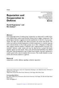 Article  Reputation and Cooperation in Defense