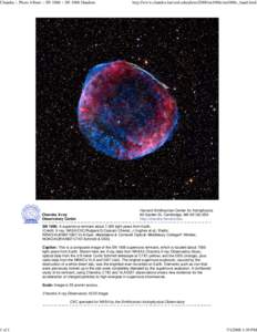 Chandra :: Photo Album :: SN 1006 :: SN 1006 Handout