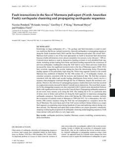 Geophys. J. Int[removed], 1185–1197  doi: [removed]j.1365-246X[removed]x Fault interactions in the Sea of Marmara pull-apart (North Anatolian Fault): earthquake clustering and propagating earthquake sequences