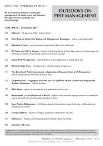 Land management / Environmental effects of pesticides / Biotechnology / Maize / Pesticide drift / Miridae / Agriculture / Food and drink / Pesticides