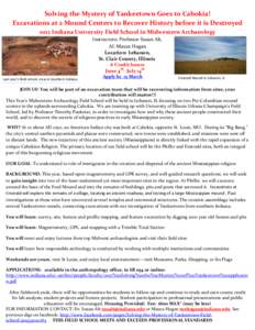 Year of birth missing / Cahokia / Emerald Mound Site / Yankeetown / Archaeology / History of North America / Americas / Timothy Pauketat