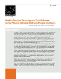 Federal assistance in the United States / Healthcare reform in the United States / Presidency of Lyndon B. Johnson / International standards / Electronic health record / Federally Qualified Health Center / Planned Parenthood / Title X / Medicaid / Health / Medicine / Health informatics