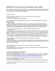 Integrated Public Alert and Warning System / Common Alerting Protocol / Federal Emergency Management Agency / Specific Area Message Encoding / Emergency Alert System / Emergency management / Public safety