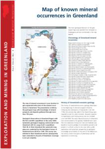 Resources  Navarana Fjord Zn, Barite  The main geological divisions on the geological map cover periods from Archaean to