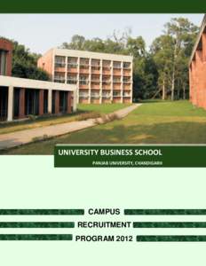 UNIVERSITY BUSINESS SCHOOL PANJAB UNIVERSITY, CHANDIGARH