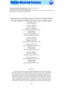 MARINE MAMMAL SCIENCE, 28(3): 522–541 (July[removed]by the Society for Marine Mammalogy Published[removed]This article is a US Government work and is in the public domain in the USA. DOI: [removed]j[removed]0050